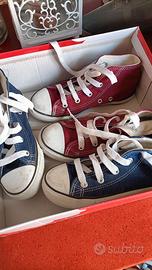 Scarpe bimbo/a nuove bordeaux e blu