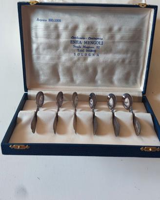 6 cucchiaini argento Copenhagen 