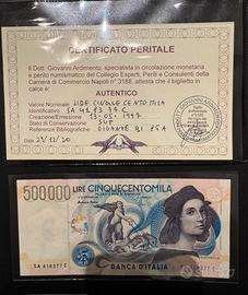 500000 Lire Raffaello 1997 Periziata SUP