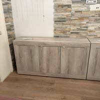 Mobile basso credenza in legno effetto rovere