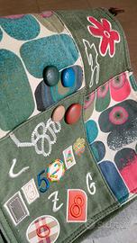 Borsa a postino di cotone con tracolla 