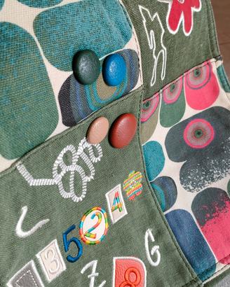 Borsa a postino di cotone con tracolla 