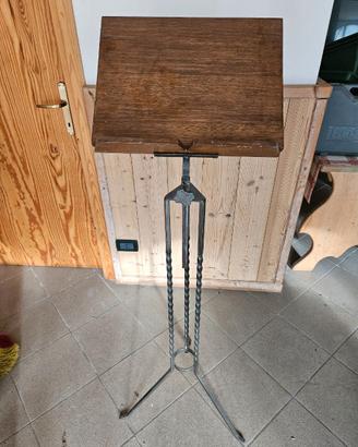 Leggio in Legno e Ferro