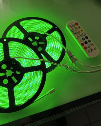 Luci Natale Strisce a led 10 metri (5 + 5) RGB