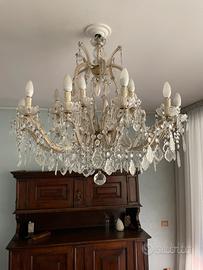 Lampadario cristallo vintage