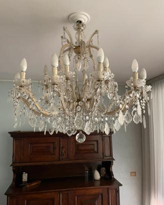 Lampadario cristallo vintage