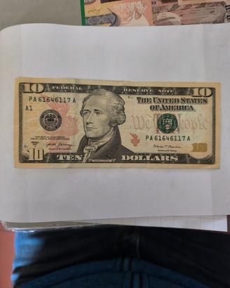 banconota da 10 dollari