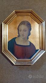 Quadro Vintage Madonna Cornice Dorata 49x39 cm