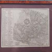 Carta topografica di Milano del 1769, con cornice