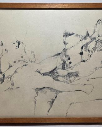 Jules Maidoff - Amanti 1979 Matita su Carta