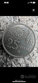 Moneta Espana 25 Pesetas World 82