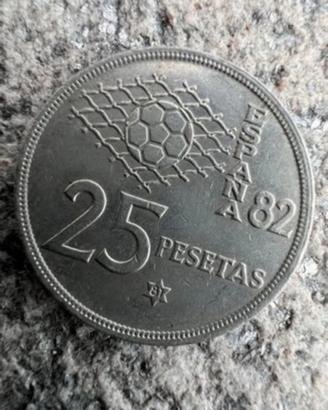 Moneta Espana 25 Pesetas World 82