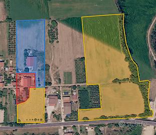 Tenuta agricola con ABITAZIONE, STALLA e TERRENI