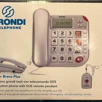 Telefono fisso brondi per anziani con telecomandi