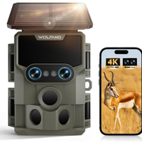 WOLFANG Fototrappola Solare 64MP 4K 30fps