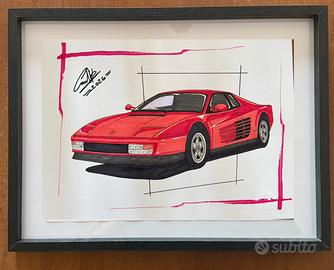 Disegno ferrari testarossa