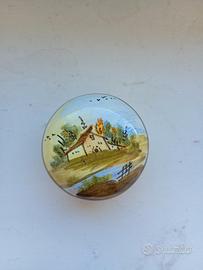 porta pillole in ceramica Castelli fatto a mano 