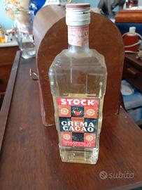 bottiglia vintage di crema cacao stock