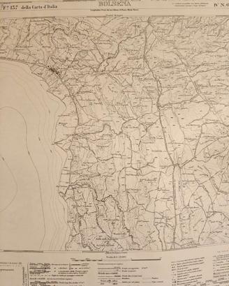 Cartine dell'IGM da 1:25000 area Tuscia