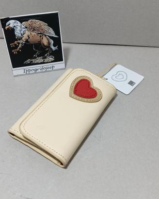 Thun portachiavi beige con cuore rosso