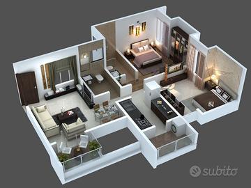 Trilocale 75mq con BALCONE e POSTO AUTO - Turate