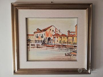 QUADRO PITTORE "ANREOLETTI ALBINO" OLIO SU TELA.