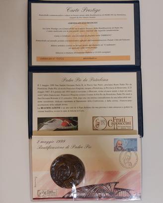 Francobollo e Rilievo Beatificazione Padre Pio