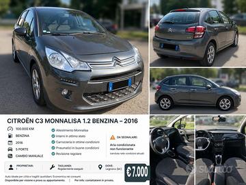 CITROËN C3 MONNALISA - 2016 - 100.000 KM - BENZINA