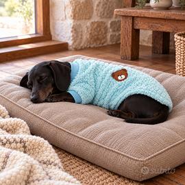 Maglione caldo cane e gatto XL morbido azzurro