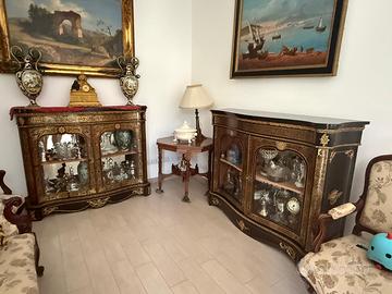 Mobile coppia bookcase antiquariato prestigio