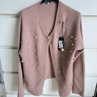 Cardigan con perline