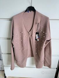 Cardigan con perline