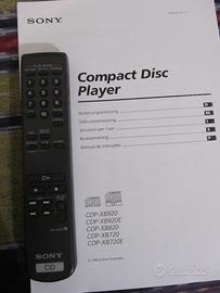 ISTRUZIONI SONY  RM-DX50 ORIGINALE.CDO-XB920 CDP-