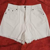 pantaloncino jeans bianco