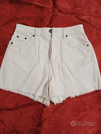 pantaloncino jeans bianco