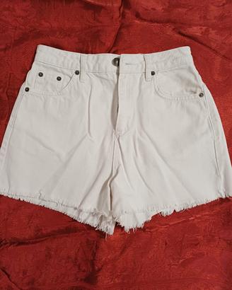 pantaloncino jeans bianco