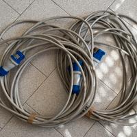2 prolunghe elettriche spina blu da 15 metri