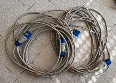2 prolunghe elettriche spina blu da 15 metri