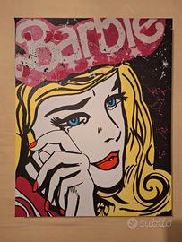 Quadro Pop Art Barbie 40x50 cm – acrilico 