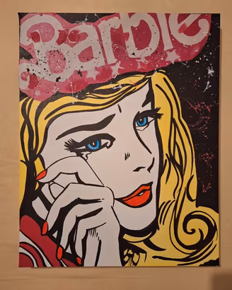 Quadro Pop Art Barbie 40x50 cm – acrilico 