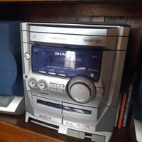 registratore CD, grigio e blu