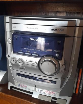 registratore CD, grigio e blu