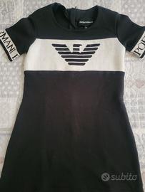 Vestito da bambina Emporio Armani 5A bianco e nero