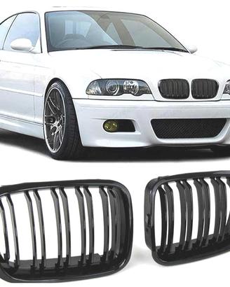 GRIGLIE BMW E46 COUPE CABRIO LOOK M4 NERO LUCIDO