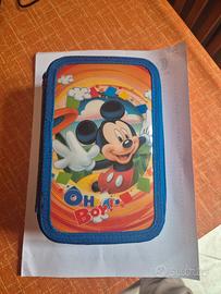Astuccio scuola tripla apertura con Topolino