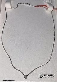 COLLANA PUNTO LUCE ORO 18kt. DIAMANTE 0,41 G VVS2