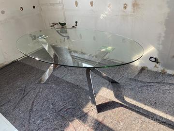 Tavolo vetro ovale