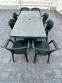 Tavolo da giardino esterno Nardi + sedie