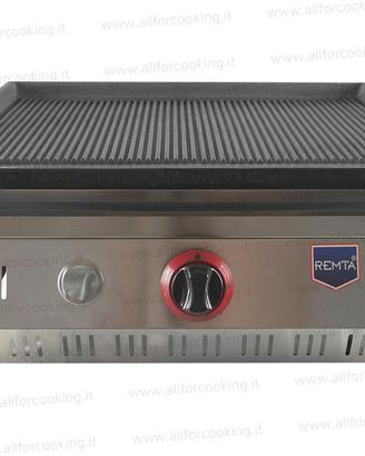 Fry top piastra professionale a gas in ghisa 50 cm