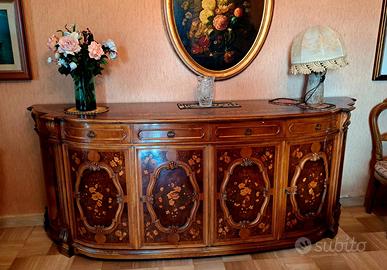 Credenza classica di pregio-intarsi legni pregiati